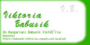 viktoria babusik business card